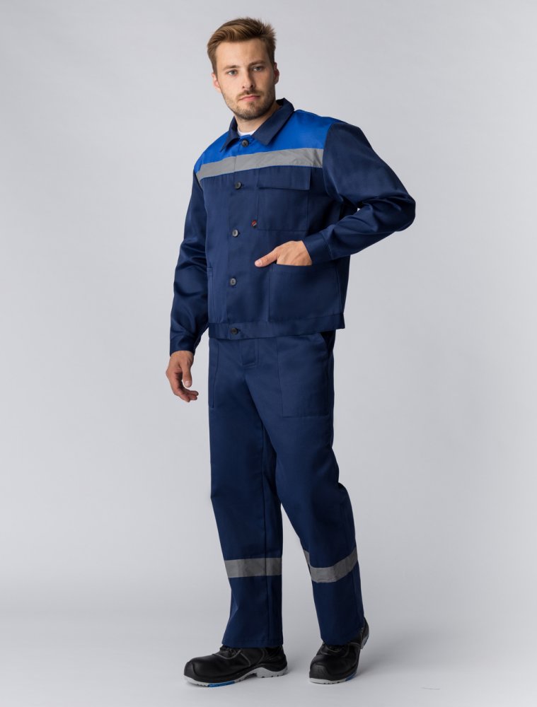 Костюм 2 СОП (тк.Смесовая,210) п/к, т.синий/васильковый