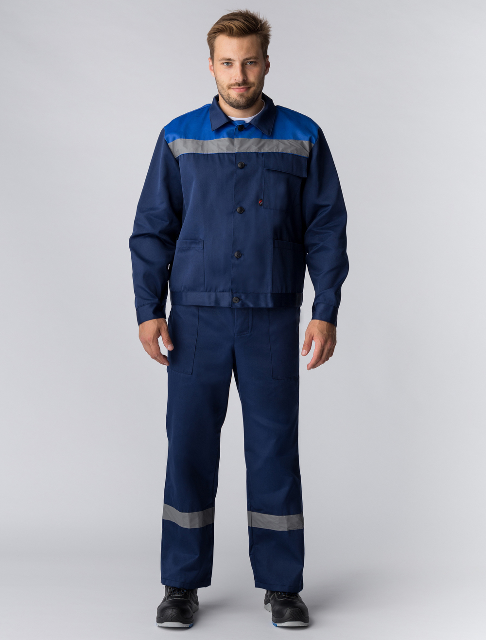 Костюм 2 СОП (тк.Смесовая,210) п/к, т.синий/васильковый