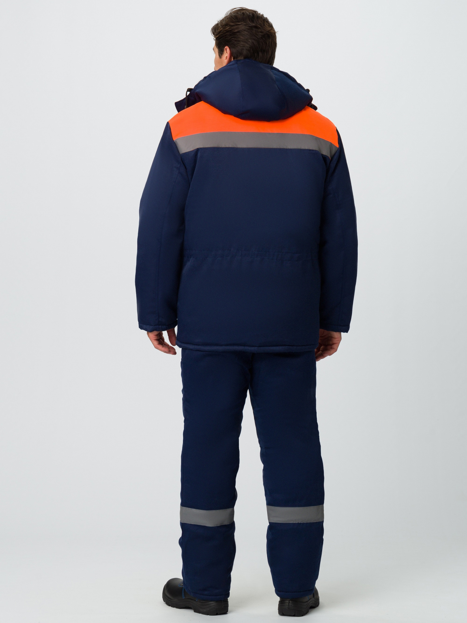 Костюм зимний Ультра-2 (тк.Смесовая,210) п/к, т.синий/оранжевый